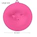 ME.FAN Silicone Cooking Pig Food Storage Suction Lids - Silicone Bowl Covers 3 Set Red