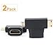 SHD HDMI Adapter 2 In 1 Mini HDMI and Micro HDMI Male to HDMI Female T HDMI Coupler Gold plated HDMI Cable Connector-2Pack