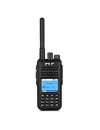 Radio digital DMR TYT MD 380 de hasta 1000 canales con cable de programación y 2 antenas (incluye antena de alta ganancia), negro