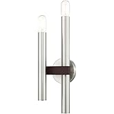Livex Lighting 15832-91 2 Light Brushed Nickel & Bronze Wall Sconce