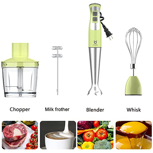 Immersion Hand Blender, UTALENT 5in1 8Speed Stick Blender with 500ml