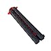 FECEDY 2pcs Red Black Practice Tool Stainless Steel Chain pattern Trainer with Spring Latch for CS GO Training,No sharp,No blade