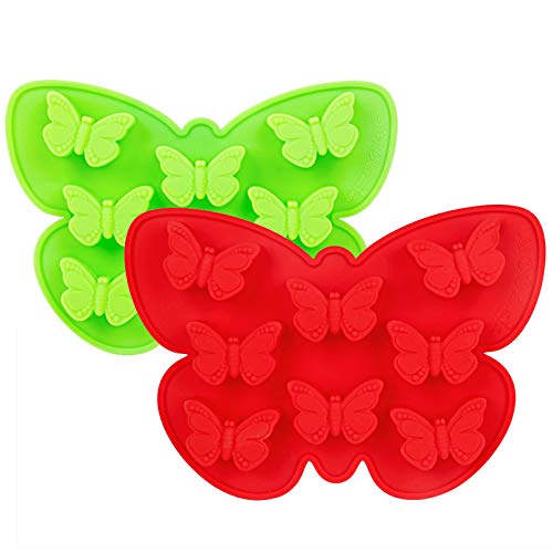 Delidge 2 Pack Butterfly Cake Mold Silicone Chocolate Candy Baking