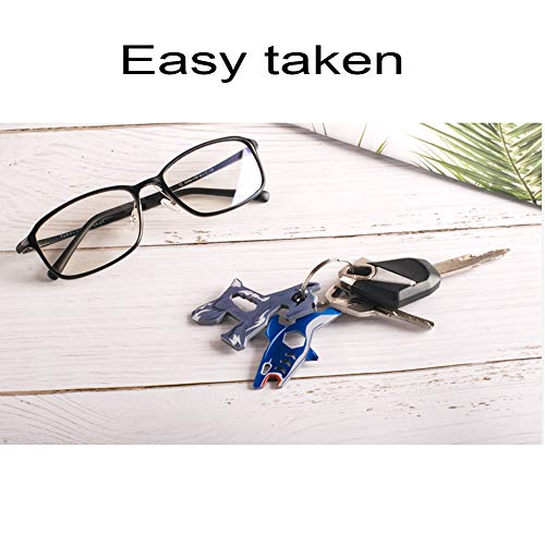 Keychain Multi-Tool EDC Mini-Tool 10-in-1 Key Tool (Bottle Opener Screw Driver 5/5.5/6/7/8mm Wrench) Stainless Steel (key chain size, schnauzer) - Thumbnail 4