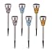 Solar Garden Lights Outdoor Decorative Mosaic Glass Pathway Lights White LED Solar Landscape Lights Waterproof for Lawn Path Patio Yard Walkway