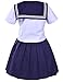 Japanese Sailor School Uniform Costume Anime Cosplay Dress Lolita Suit with Socks Set(M = Asia L)(SSF05DX)