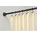 iDesign Cameo Metal Tension Rod, Adjustable Customizable Curtain Rod for Bathtub, Shower Stall, Closet, Doorway, 43-75 Inches, Bronze