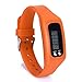 Iuhan® Fashion Digital LCD Pedometer Run Step Walking Distance Calorie Counter Watch Bracelet (Orange)
