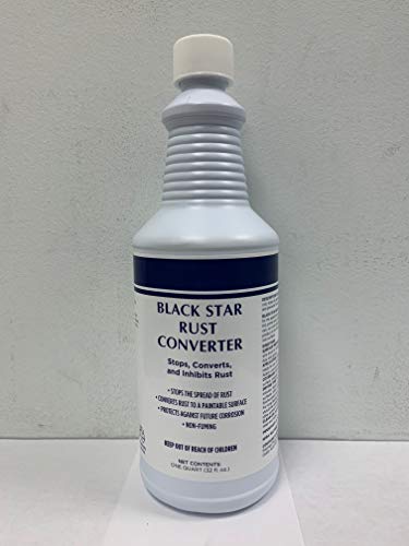 MRO Chem Black Star Rust Converter - Converts Rust on Any Steel Surface (1 Quart)