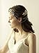 Vintage Bridal Gold leaf Hair Comb Headpiece Greek/Roman Bridal Hair Accessories for Women Wedding with Pearl Rhinestone (Gold 1)