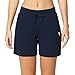 baleaf Women's Shorts Athletic Running Workout Casual Cotton Lounge Walking Sweat Yoga Jersey Pull On Shorts Pockets Navy Blue Size M