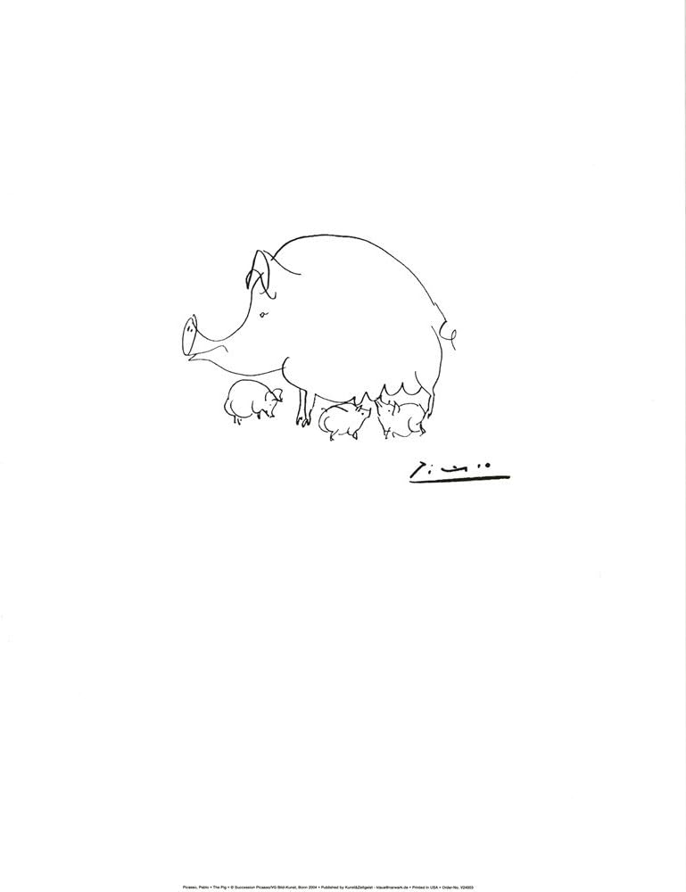 The Pig by Pablo Picasso Art Print, 16 x 20 inches