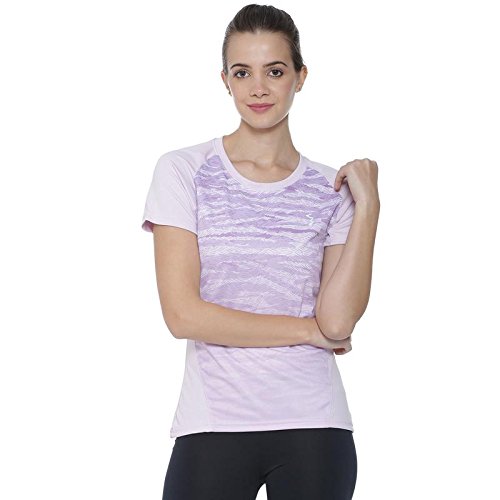campus sutra self design women round neck purple sports jersey