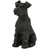 JFSM INC. Miniature Schnauzer Dog Figurine &ndash; 3-Inch Realistic Black Schnauzer Statue &ndash; Collectible Hand-Painted Pet Decoration &ndash; Perfect for Dog Lovers, Home Office Decor, Cake Toppers, and Gifts