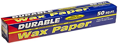 Durable Packaging Durable Wax Paper, 12" x 50", Silver