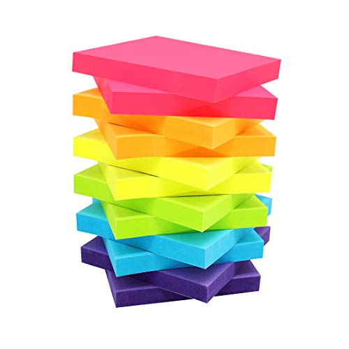 Sticky Notes 3x3 Inches,Bright Colors Self-Stick Pads,100 Sheets/Pad,12 Pads - Thumbnail 7