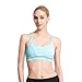 Women's Sexy Strappys Wirefree Yoga Sports Bra Mint Blue L