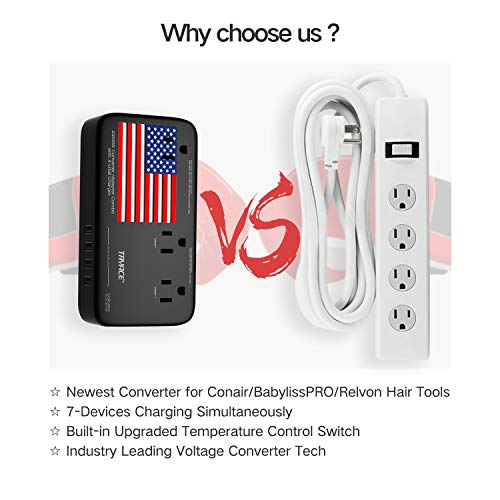 TRYACE 2200W Voltage Converter, All-in-One Travel Power Converter Step Down 220V to 110V with 10A Du - //coolthings.us