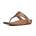 FitFlop Women's Banda Micro Crystal Toe Post, Tan, 6 M US