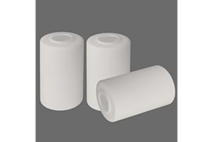 Anmire 3 Pack Opal White Frosted Glass Shade, Cylinder Light Fixture Replacement Globe or Cover with 1-5/8-Inch Fitter for Chandelier Wall Sconce Pendant Light, G0059