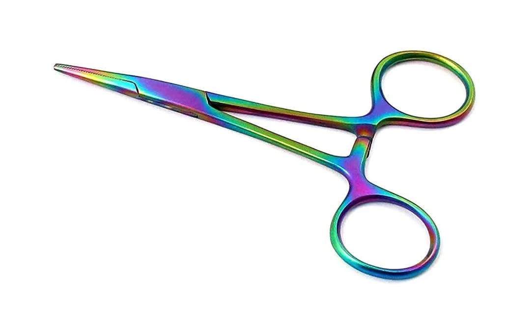 Multi Colour Pet Grooming Haemostat Dog, Cat, Small Pet Ear Hair Puller Locking Forceps MOSQ-Multi (Straight)