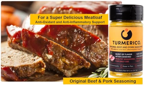 TURMERICO ORIGINAL BEEF AND PORK SEASONING FOR DAILY USE, LOW SODIUM, NON-SPICY, PROVIDES ANTI-OXIDANT AND ANTI-INFLAMMATORY SUPPORT, TURMERIC BASED
