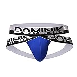 Dominik Cotton Jock Straps Underwear, Mens, Black, White, Red, Green & Blue Colors (L, Princess Blue)