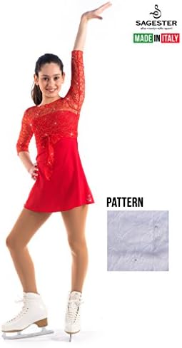 Sagester # 135 / Italy Hand-Made/Figure Ice Skating Dress/Swarovski Crystals