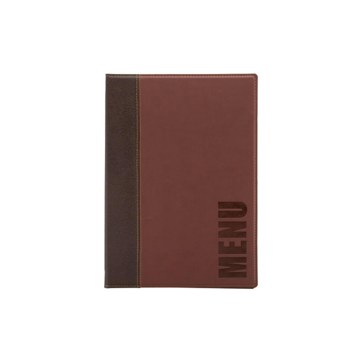 Securit Trendy Faux Leather A4 Menu Holder with 1 Double-Sided Insert, Wine Red (MC-TRA4-WR)