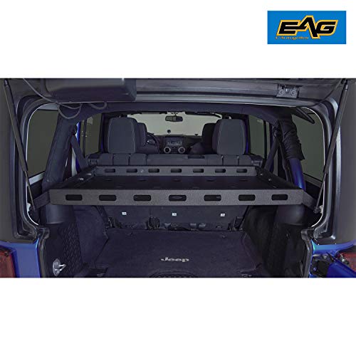 EAG Interior Rear Cargo Basket Rack Luggage Storage Carrier Fit for 20072018 Wrangler JK 4 Door