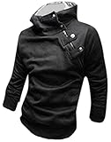Jeansian Men's Zipper Button Fashion Hoodie Casual Top Coat Slim Fit Fur Jacket
