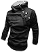 Jeansian Men's Zipper Button Fashion Hoodie Casual Top Coat Slim Fit Fur Jacket