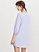 Floerns Women's Striped Button Front Lantern Sleeve Embroidered Dress