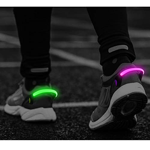 PROLOSO 8 Pack Shoe Lights for Runners Clip On Shoe Clip Lights for