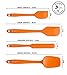 Hummingbird PS Silicone Spatula Set - Rubber Spatulas Silicone Heat Resistant for Non Stick Cookware - Kitchen Utensils for Baking, Mixing, Cooking - One Piece Design - Stainless Steel Core - Orange