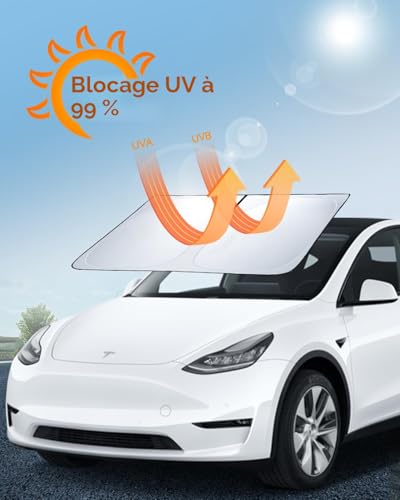 LANTU Sunshade Windshield for Tesla Model 3/Y Folding Protection with Storage Bag Blocks UV Rays Parasol Model 3/Y 2018-2026 Accessories Highland Juniper
