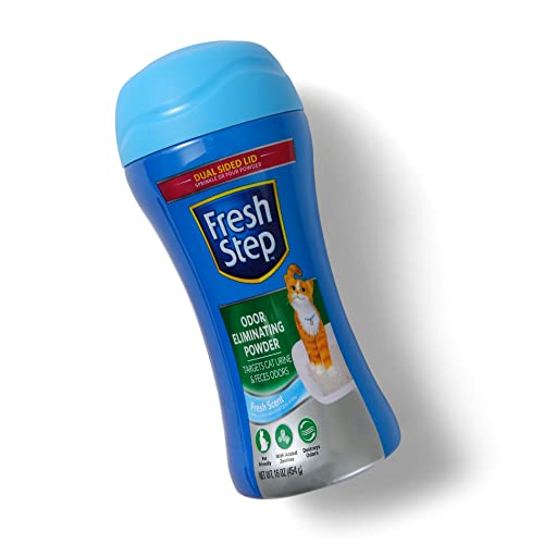 FRESH STEP CAT LITTER BOX ODOR ELIMINATING POWDER CAT DEODORIZER FOR LITTER BOX EASY TO USE ODOR NEUTRALIZING POWDER CAT PRODUCT FOR THE HOME – 16 OUNCES (PACK OF 1)