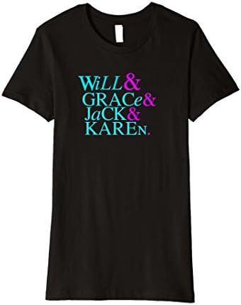 Womens Will and Grace Shirt Medium Black