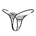 SS Queen Women Sexy Lace Sheer G-string Crotchless Pendant Underwear Panties (set1)