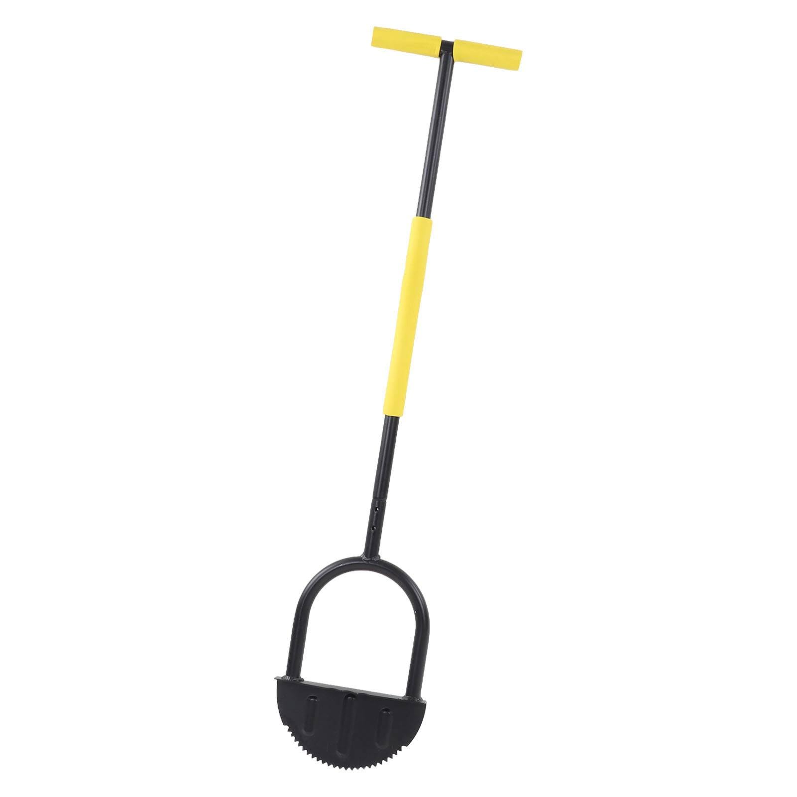 Saw Tooth Edger Half Moon Lawn Edger Sidewalk Grass Long Handled Step for Garden Sidewalk Flower Beds