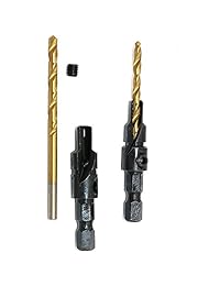 contineo 5pcs hss madera perforación hexagonal avellanador broca Set con 1 4 de vástago redondo 6 # 8 # 10 # 12 # 14 #