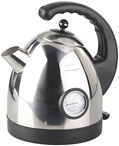 Rosenstein & Söhne Teekanne elektrisch: Edelstahl-Wasserkocher WSK-300.set mit Teekanne (Teestation mit Wasserkocher, Kanne, Warmhalteplatte) – Bild 6
