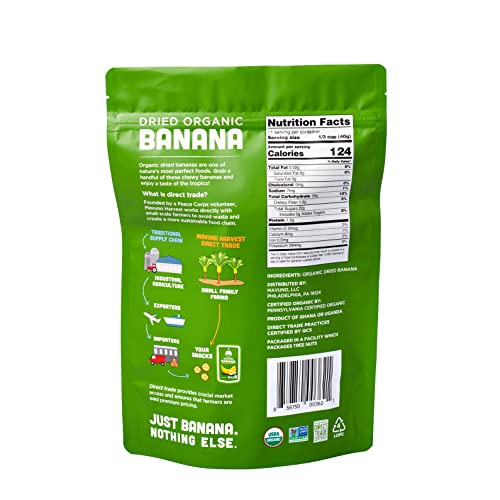 Mavuno Harvest Dried Banana Chips Fruit Snacks Organic Dried Banana