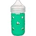 JarJackets Silicone Mason Jar Protector Sleeve + Sippy Lid - Fits 12oz Jelly Jars | Package of 2 (grasshopper)