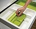 Joseph Joseph 85045 DrawerStore Expandable Drawer Organizer Tray, Green