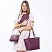 LOVEVOOK Women Purses and Handbags Chic Crossbody Bag Hobo 3pcs Large Capacity Deep Plum