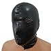 Lequida Brand New Latex Black Perforated Rubber Gummi Hood Mask (One Size)