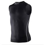 Diamond Candy Men's Tight Round Neck Training Vest Perspiration Wicking Vest Leotard