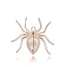 HYZ Golden Tone Scientific Ruby Spider Rhinestones Charm Brooch Pin