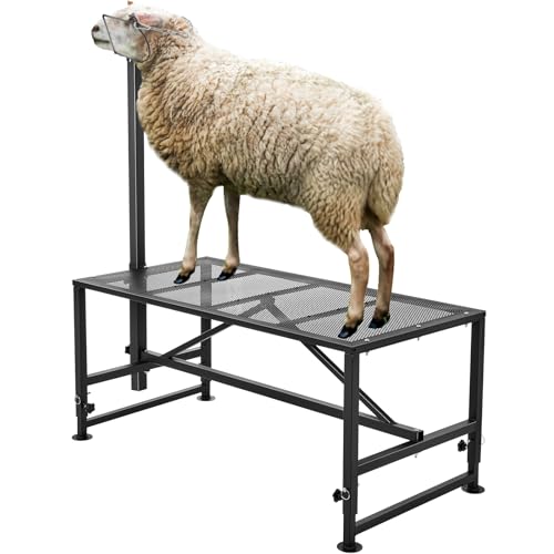 VEVOR Goat & Sheep Stand, 51x23 inch Livestock Stand, Metal Livestock Milking a…
